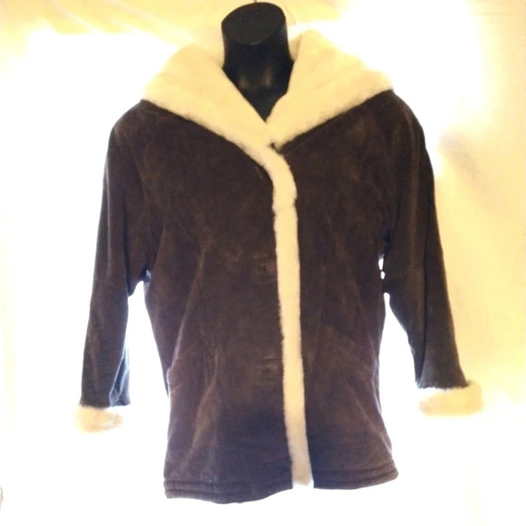 Gorgeous shearling suede winter coat EUC ❤️ - Picture 14 of 15